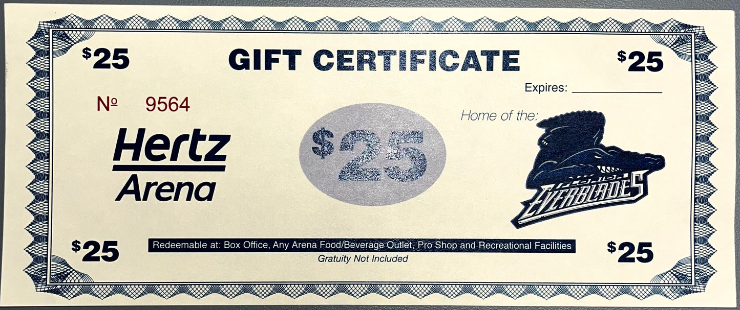 Hertz Arena Gift Card